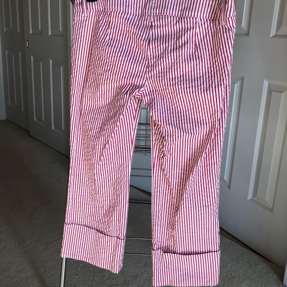 Cropped red and white striped pants - Picture 3 of 3